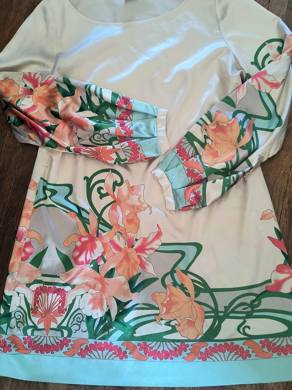 Hale Bob Art Deco Floral Midi dress